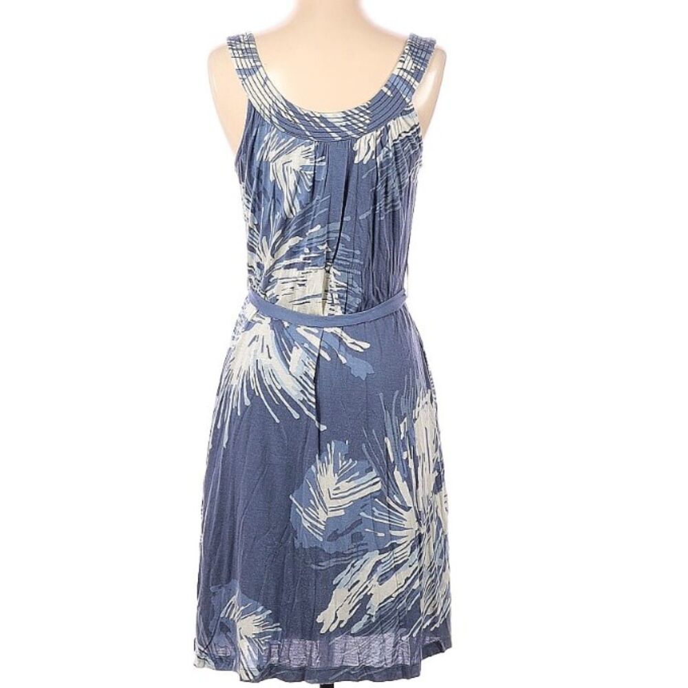 Anthropologie Periwinkle Modal Dress w POCKETS & Belt Floral Abstract Print XS - Picture 2 of 13